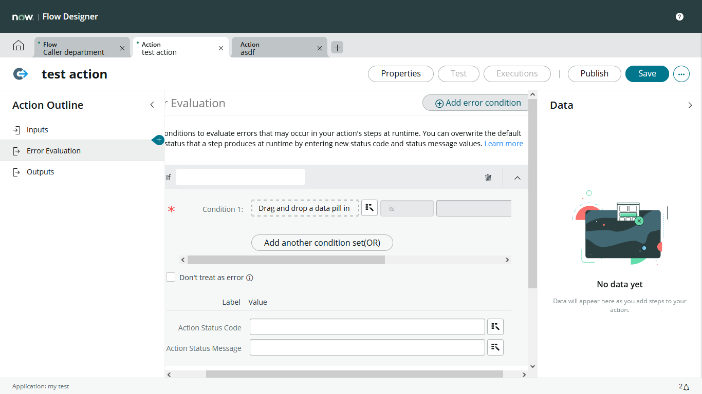 Error handling in Flow Designer